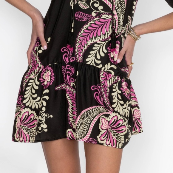 Johnny Was silk tiered tassel dress, Melanie Paisley NWT - Picture 7 of 10